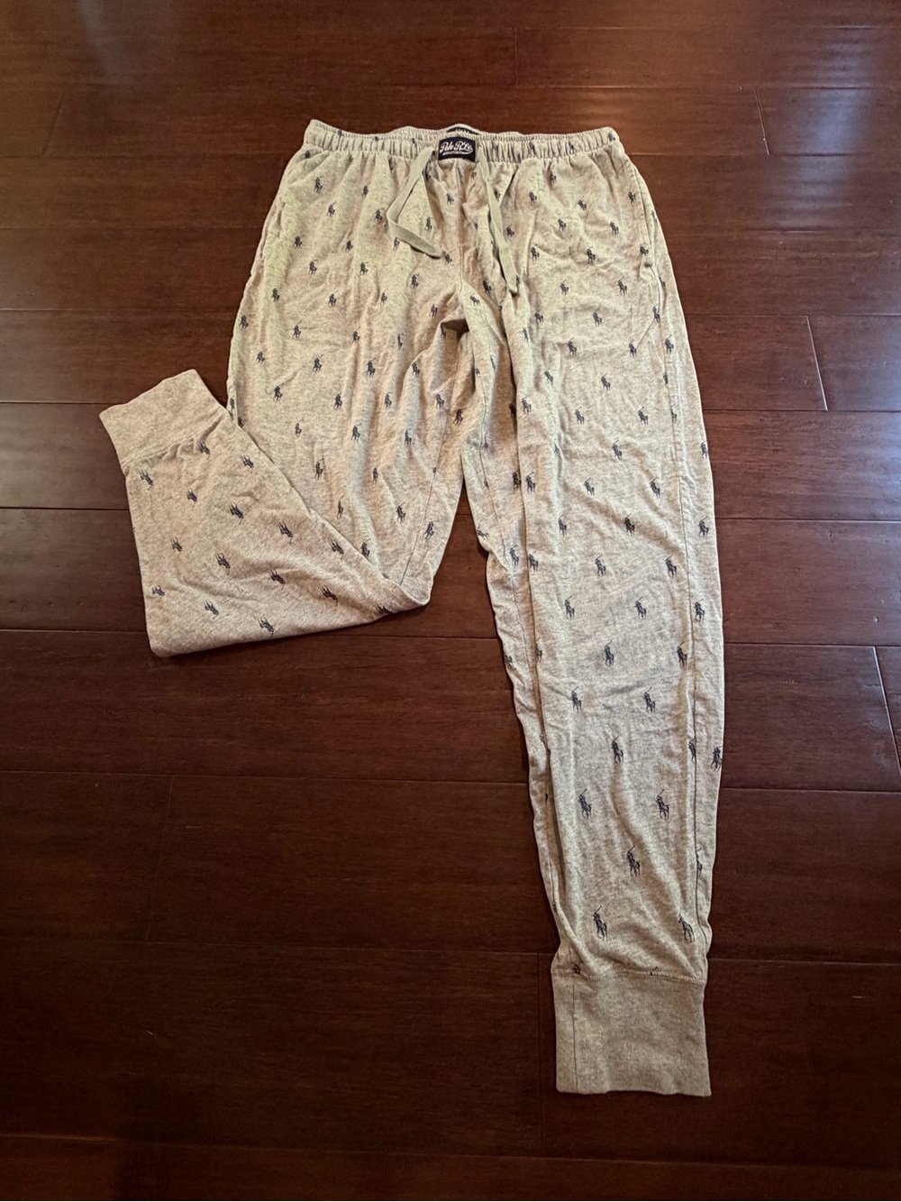 Polo Ralph Lauren Gray Joggers with Navy Embroidery
